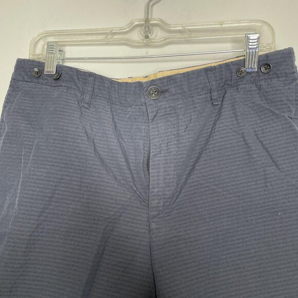 rag & bone Shorts Mens 33 Black Seersucker Chino Made in USA Button Flap Pockets - Picture 3 of 11